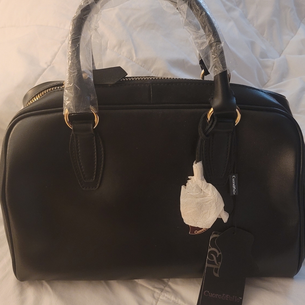 Cuore & Pelle Black Celeste Satchel
